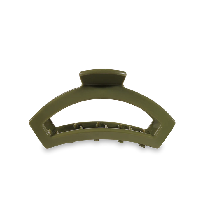 Tiny Teleties Open Claw Clip - Olive