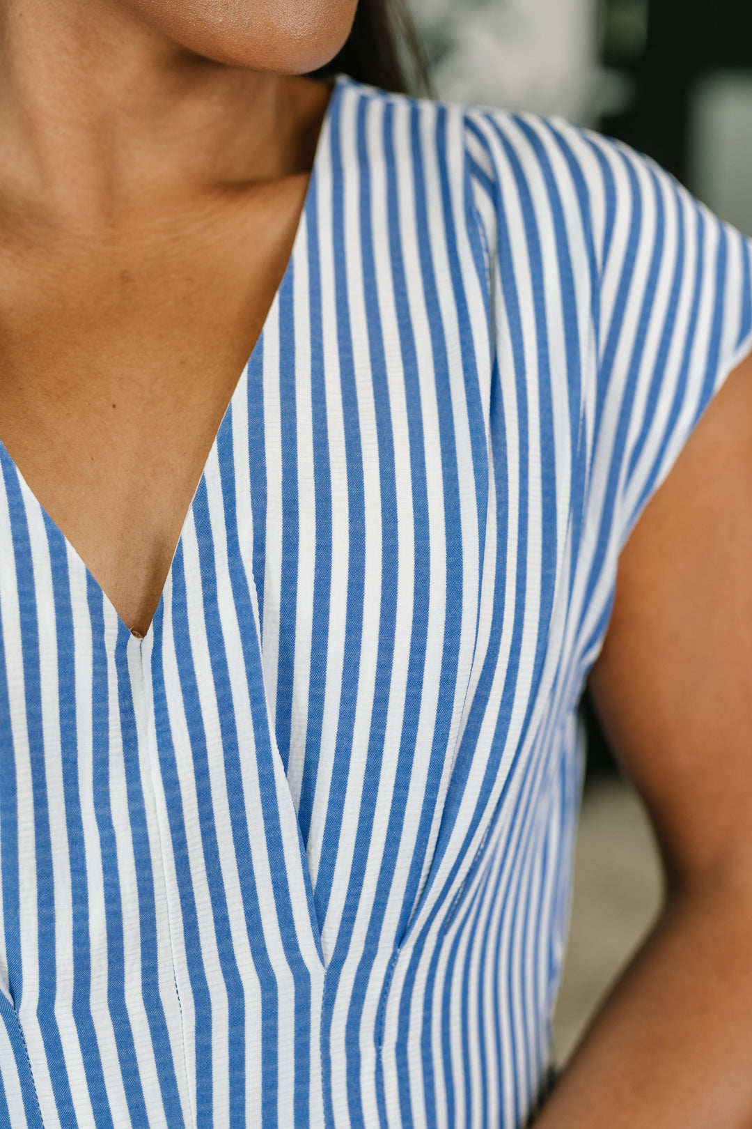 Only Chance Pleated Smock Waist Maxi Dress in Blue - 6/23