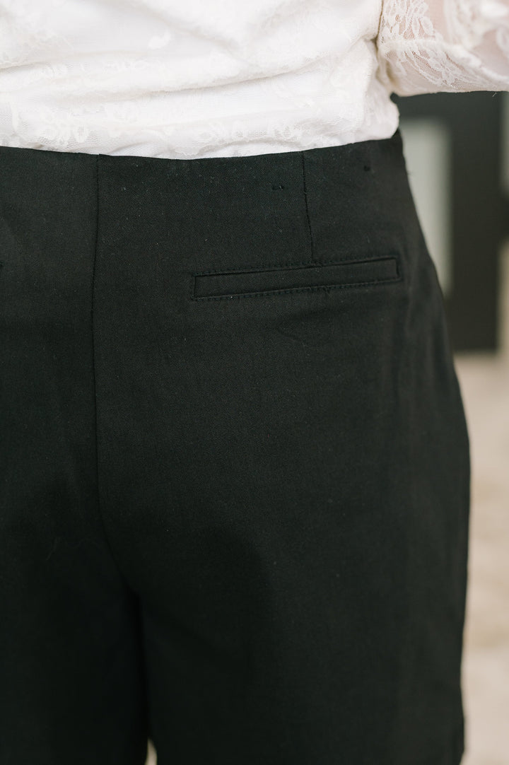 Only Pair Faux Wrap Skort in Black - 4/20