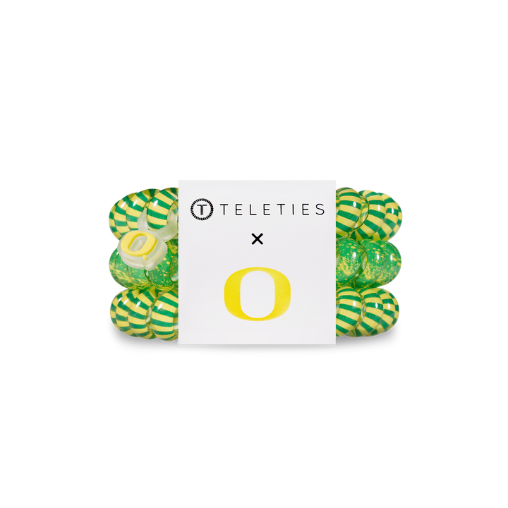 Teleties Hair Tie - Large Band Pack of 3 - University of Oregon