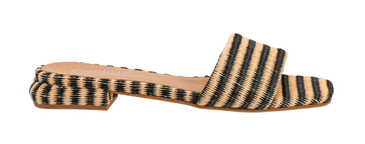 SHOE PARTY! Our Lil Secret Black Natural Raffia by Corkys (Ships in 2-3 Weeks)