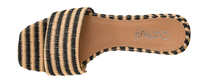 SHOE PARTY! Our Lil Secret Black Natural Raffia by Corkys (Ships in 2-3 Weeks)