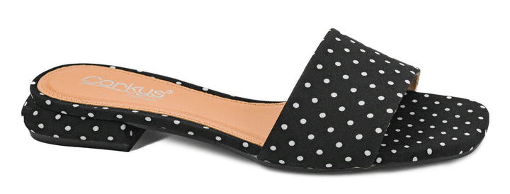SHOE PARTY! Our Lil Secret Black White Polka Dots by Corkys (Ships in 2-3 Weeks)