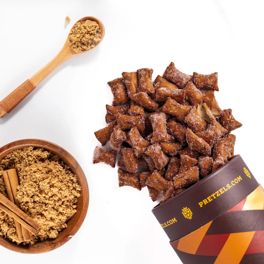 Cinnamon Sugar Peanut Butter Pretzel Bites - Treats Live