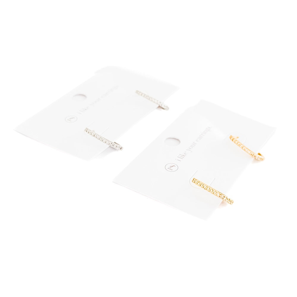 Petra U Hoop Diamond Earrings - WATERPROOF-Earrings-Pretty Simple