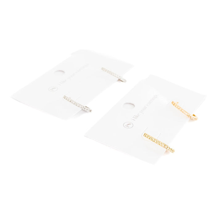 Petra U Hoop Diamond Earrings - WATERPROOF-Earrings-Pretty Simple