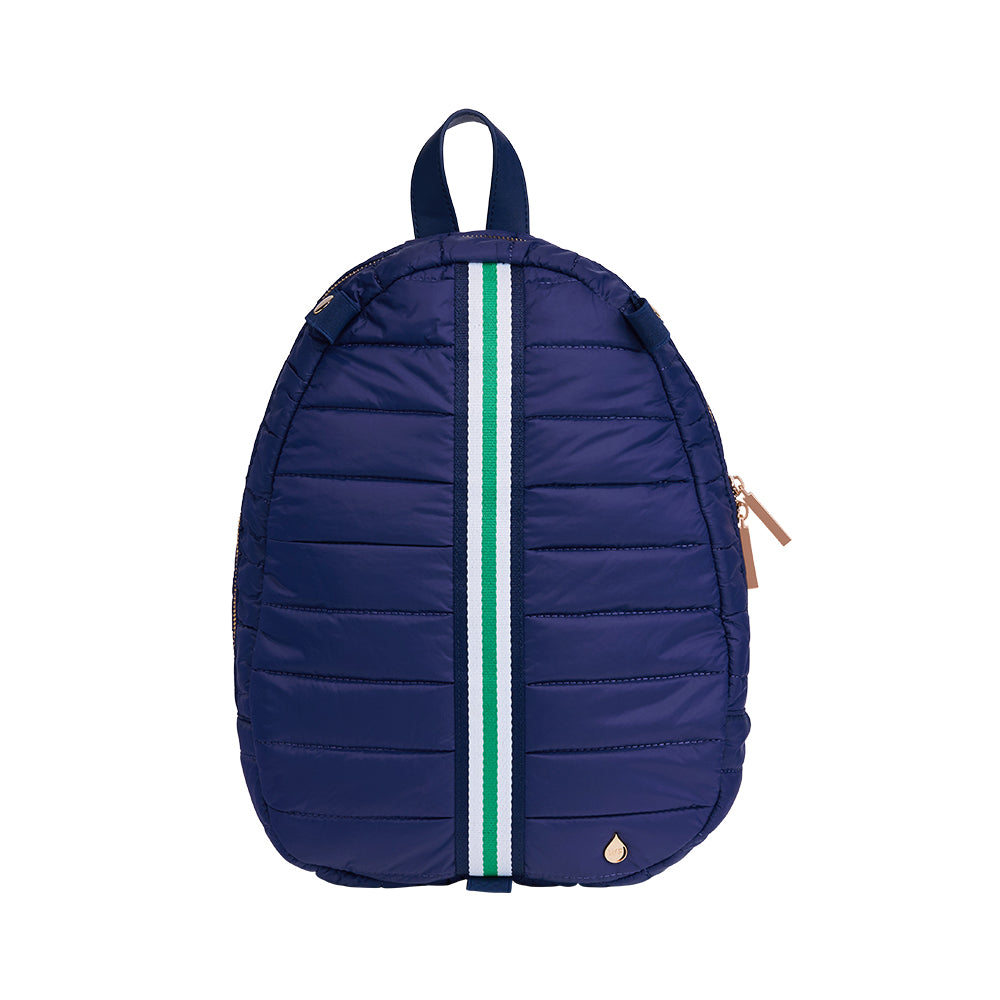 JUNE MARKET: Pickleball HydroSling Bag with Removable Racquet Cover- Navy Matte with Stripe by Wanderfull (Ships in 2-3 Weeks)