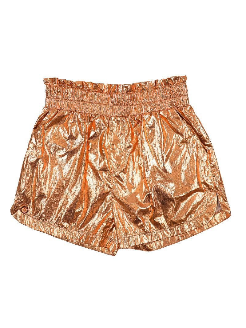 Gold Metallic Shorts by Simply Southern