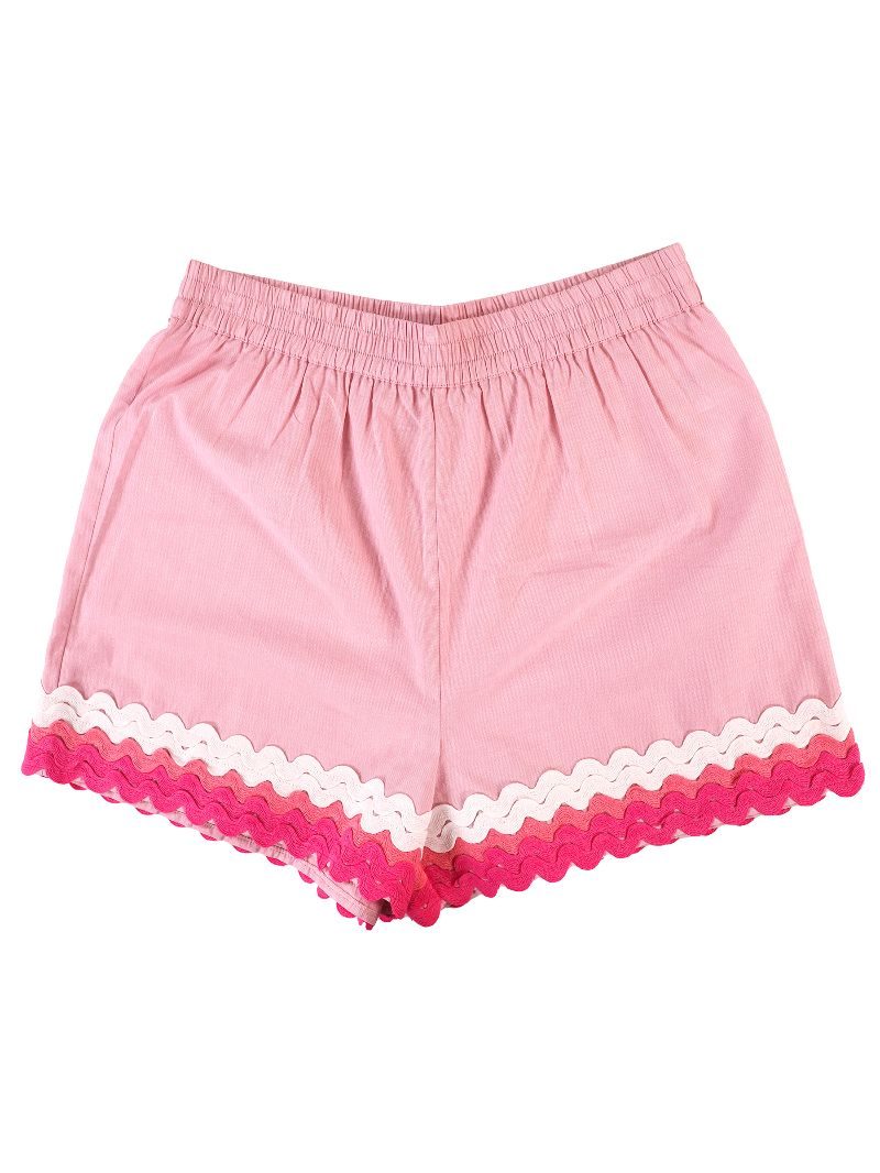 Light Pink Ricrac Shorts by Simply Southern