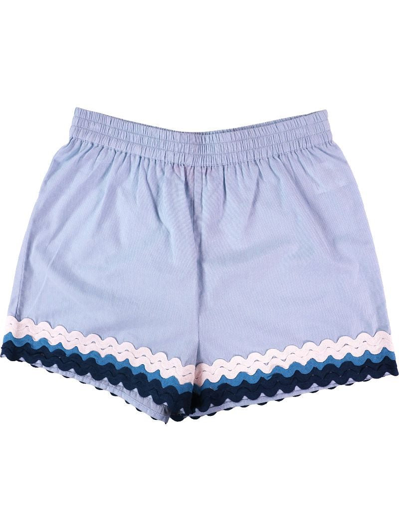 Sky Ricrac Shorts by Simply Southern
