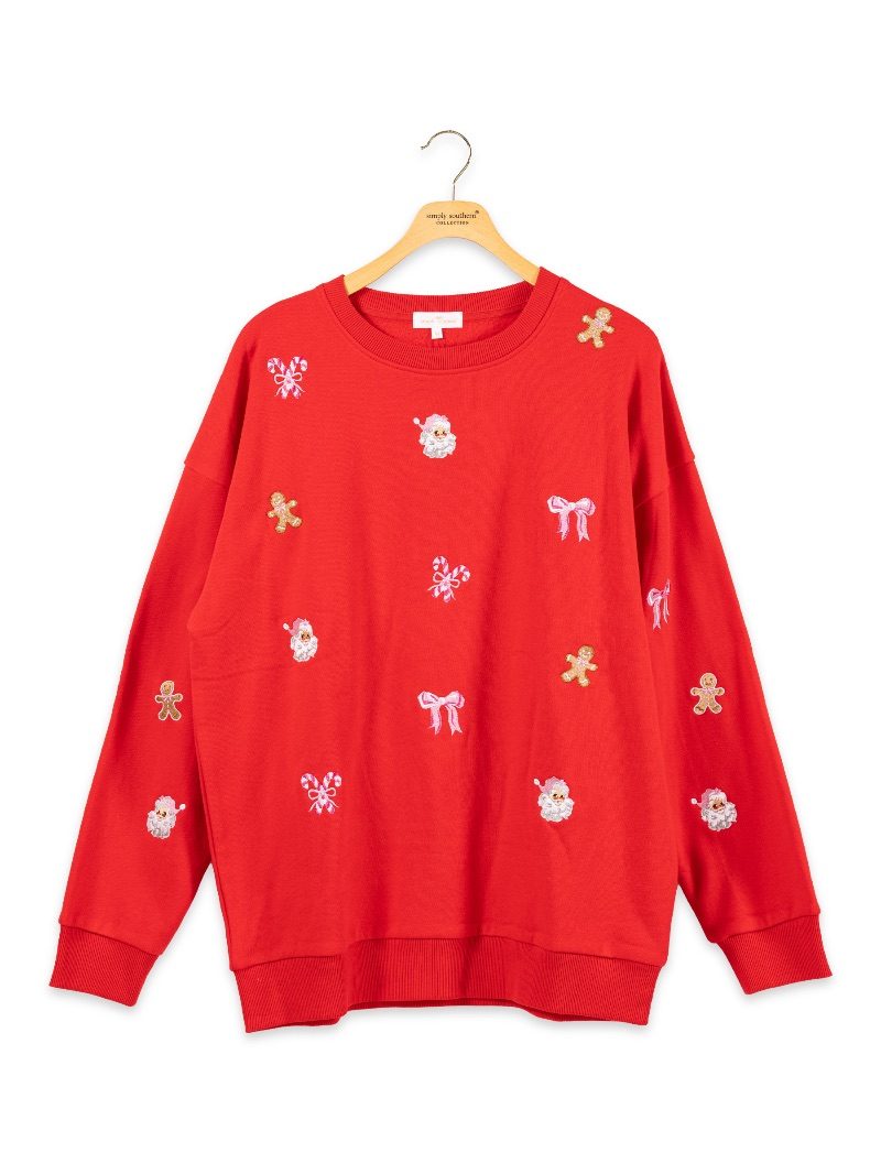 JUNE-MARKET: Holiday Embroidered Crew - Icons by Simply Southern (Ships Late July)