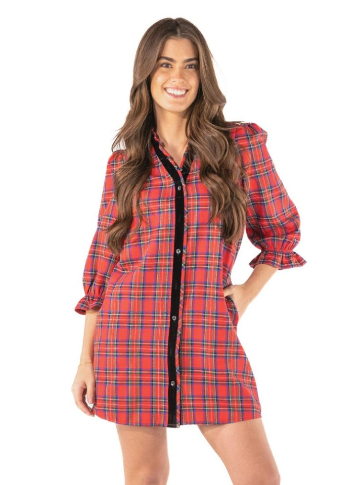 JUNE MARKET: Holiday Button Down Dress by Simply Southern (Ships Late July)