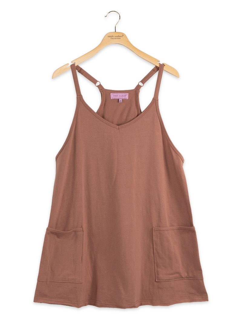JUNE MARKET: Lounge Tara Dress - Mocha by Simply Southern (Ships in July)
