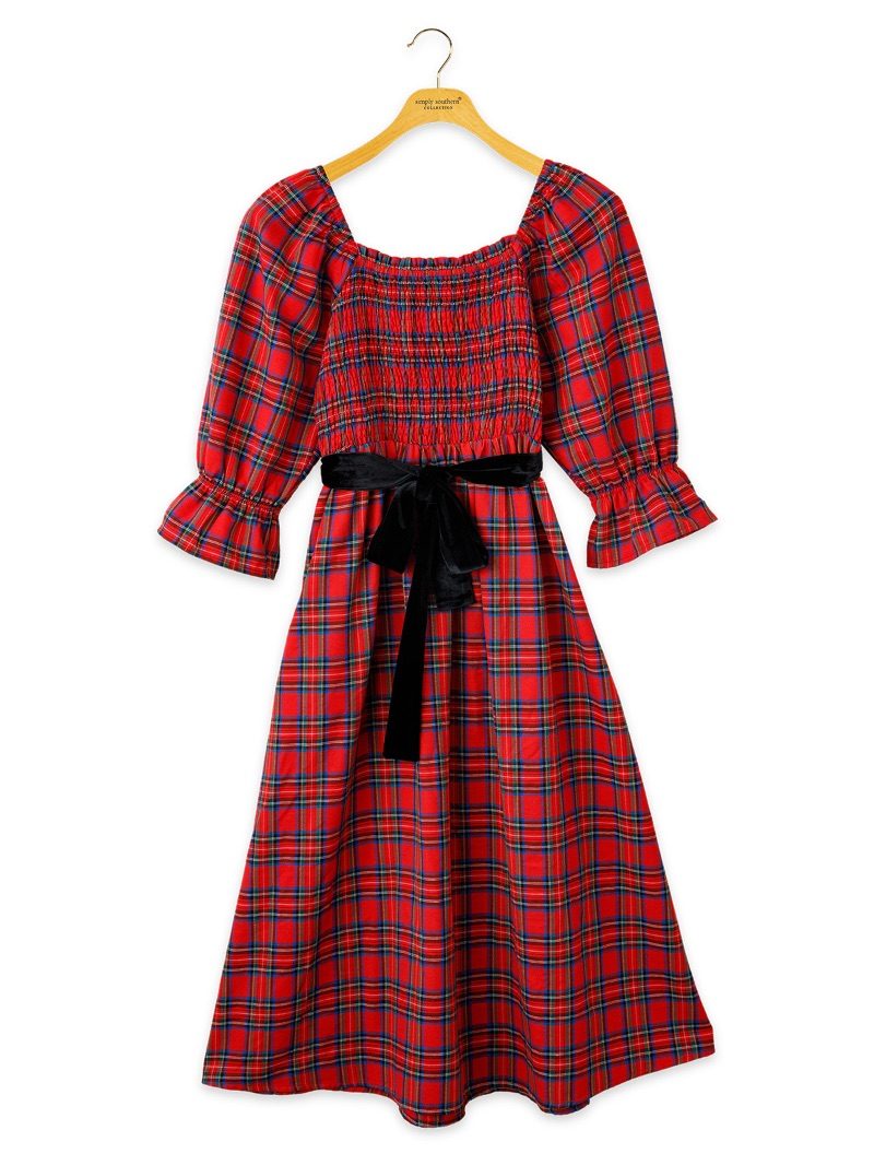 JUNE-MARKET: Holiday Smocked Dress by Simply Southern (Ships Late July)