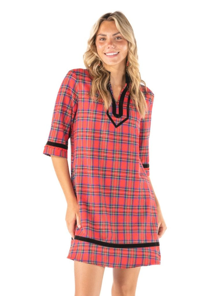 JUNE MARKET: Holiday Y-Neck Dress by Simply Southern (Ships Late July)