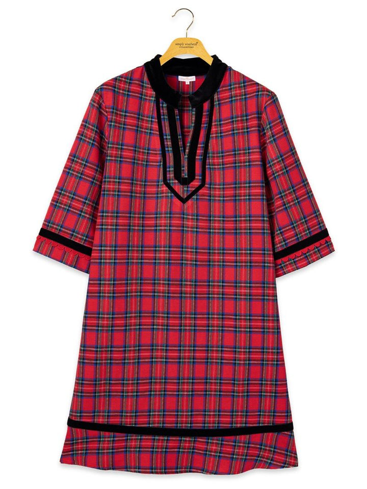 JUNE MARKET: Holiday Y-Neck Dress by Simply Southern (Ships Late July)