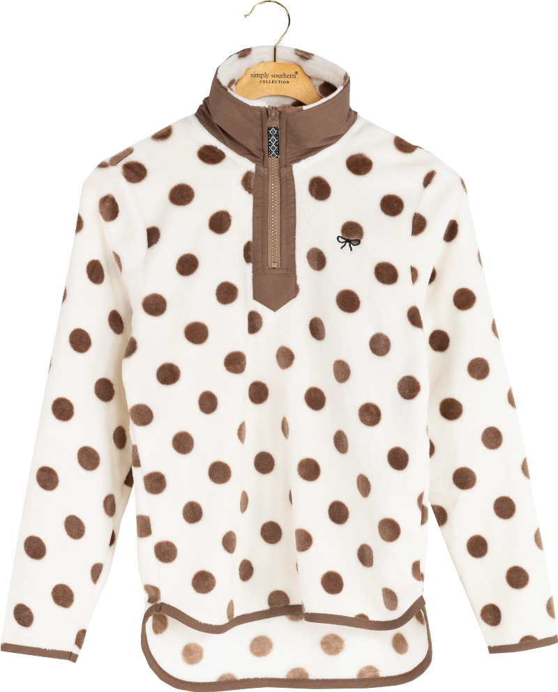 Dotted Y-Neck Pullover - Cream by Simply Southern