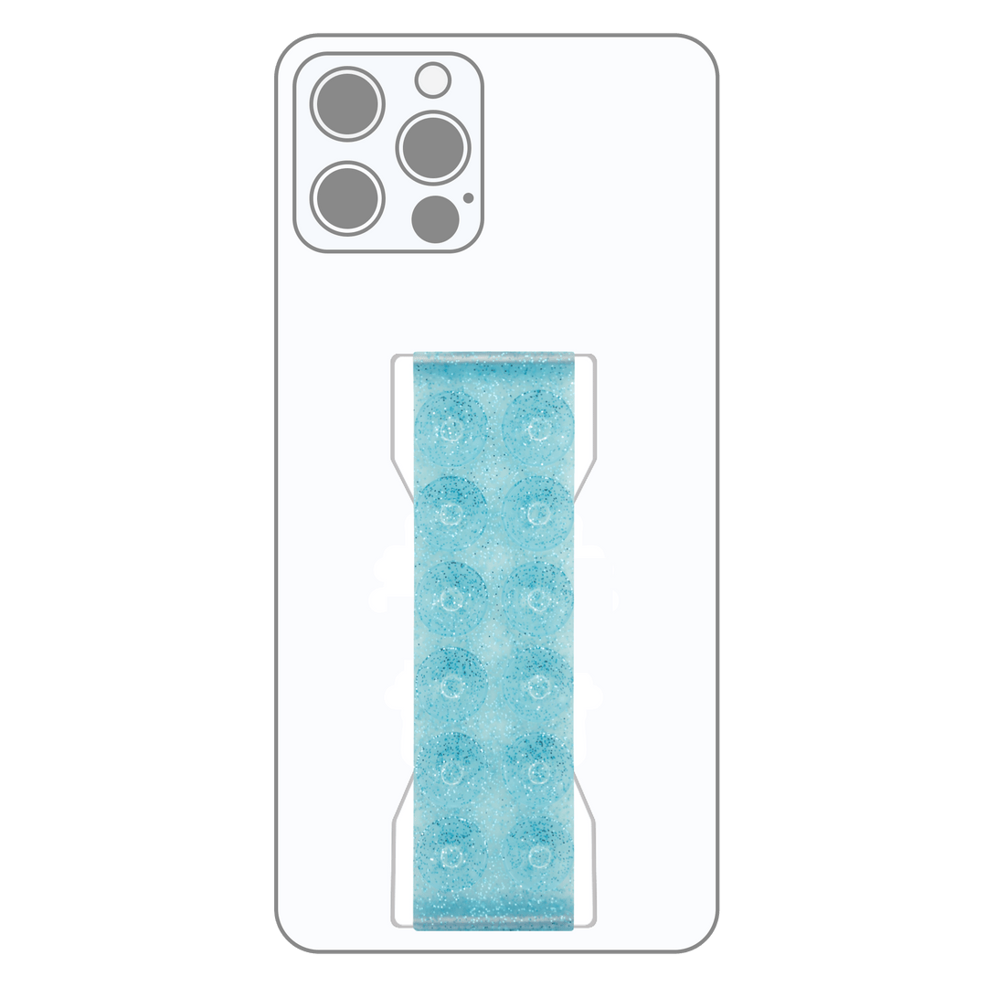 PRO Swappable Strap by LoveHandle - Blue Topaz Glitter Suction