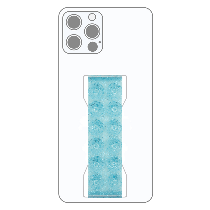 PRO Swappable Strap by LoveHandle - Blue Topaz Glitter Suction