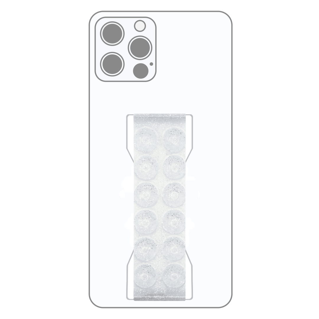 PRO Strap - Crystal Clear Glitter Suction by LoveHandle (Ships in 2-3 Weeks)