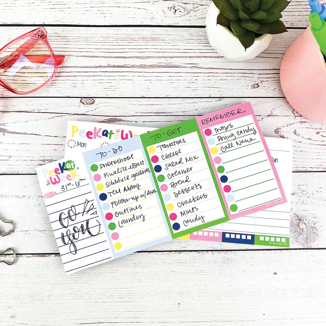MINI Peek at the Week® Planner Pad | All Bright & Cheery by Denise Albright