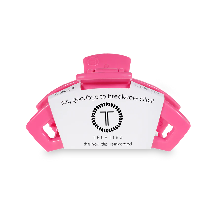 Medium Teleties Open Claw Clip - Paradise Pink