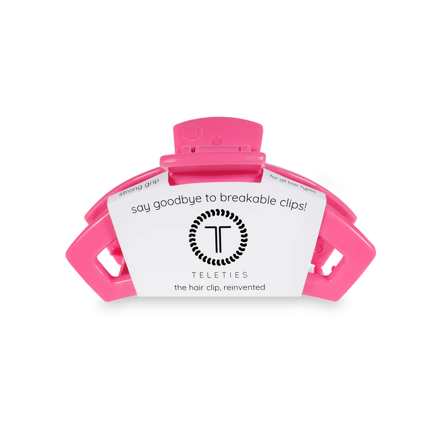 Small Teleties Open Claw Clip - Paradise Pink
