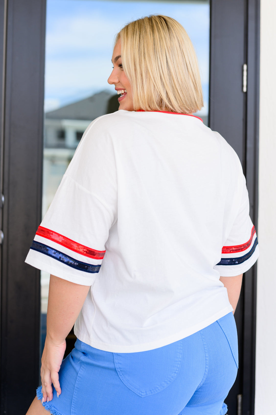Party In The USA Drop Shoulder Top - 5/4