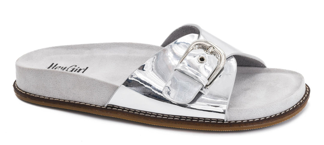 SHOE PARTY! Passport Silver Mirror Metallic by Corkys (Ships in 2-3 Weeks)