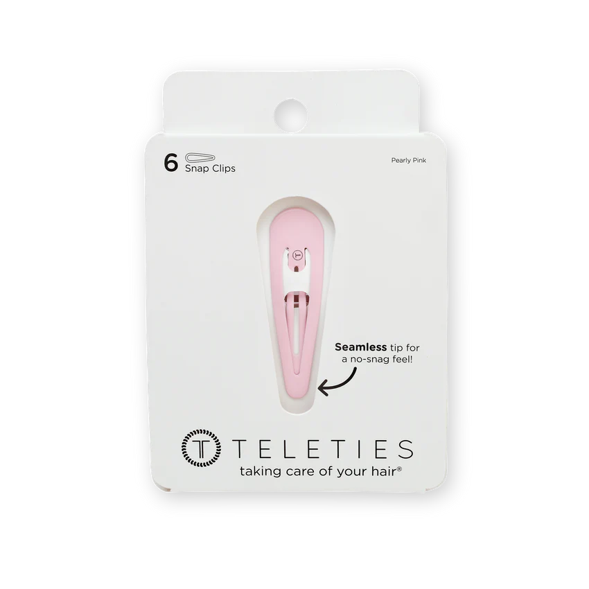 Teleties Snap Clip Set - Pearly Pink