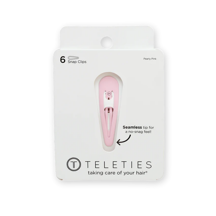 Teleties Snap Clip Set - Pearly Pink