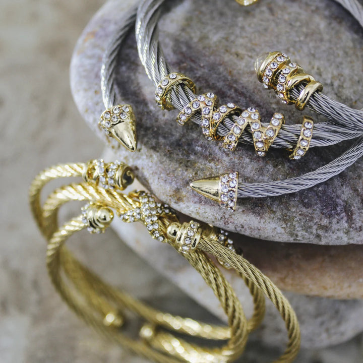 Penelope Set Bracelets - Silver By Erimish (Ships in 2-3 Weeks)