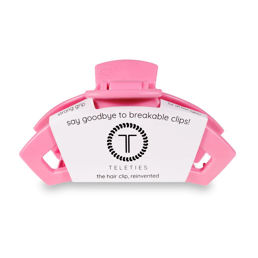 Large Teleties Open Claw Clip - Peonies Please