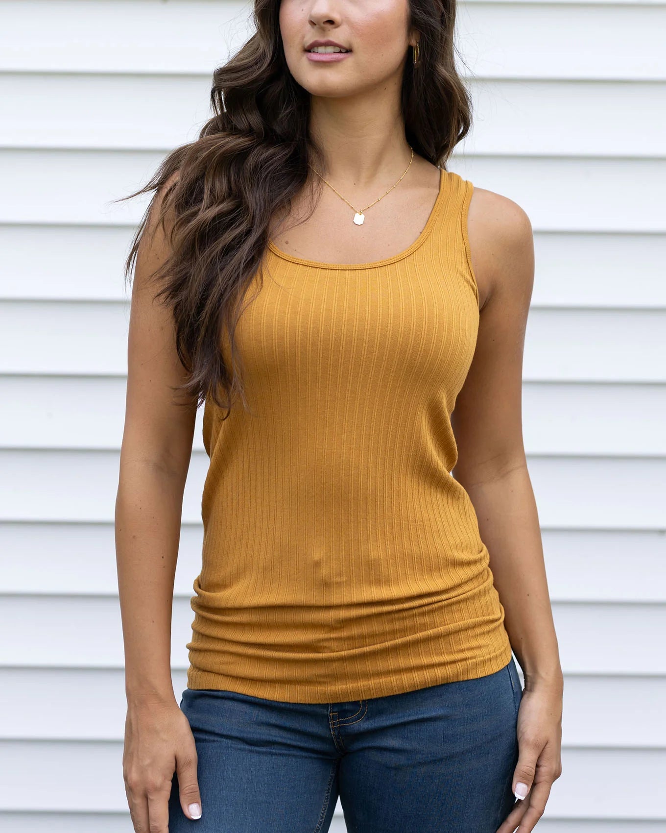 Deep Mustard Perfect Fit Seamless Ribbed Tank by Grace & Lace