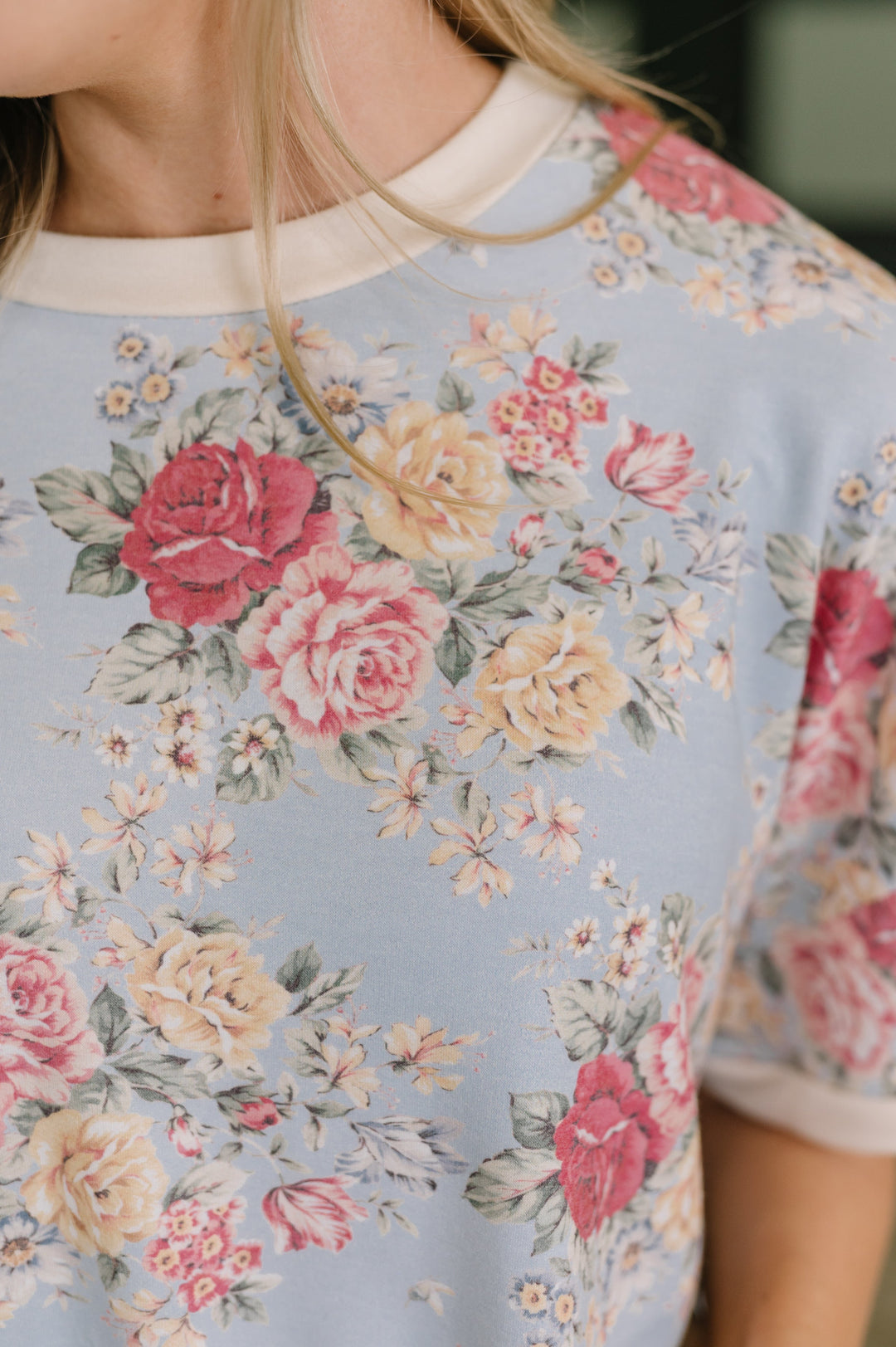 Perfect Season Floral Print Relaxed Tee - 6/2