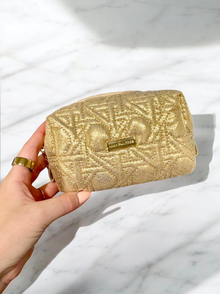 Travel Pouch Set by Lilly Pulitzer - Gold Lattice