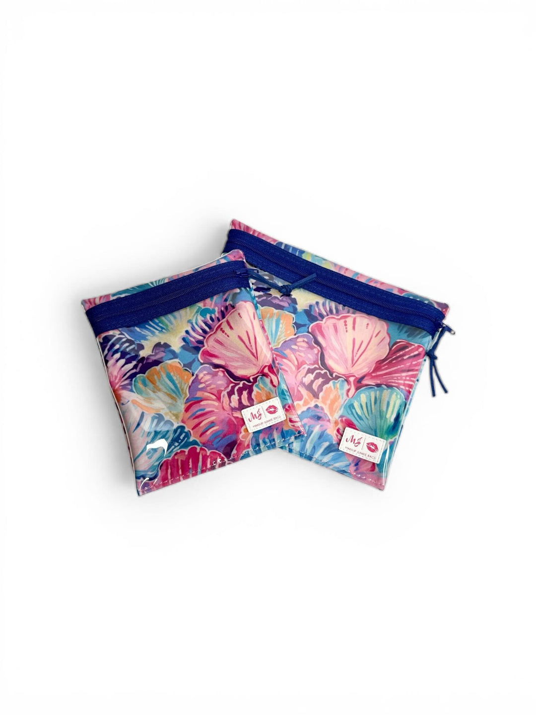 Seashell Soiree Multi Use Pouches by Makeup Junkie Bags (Ready to Ship)