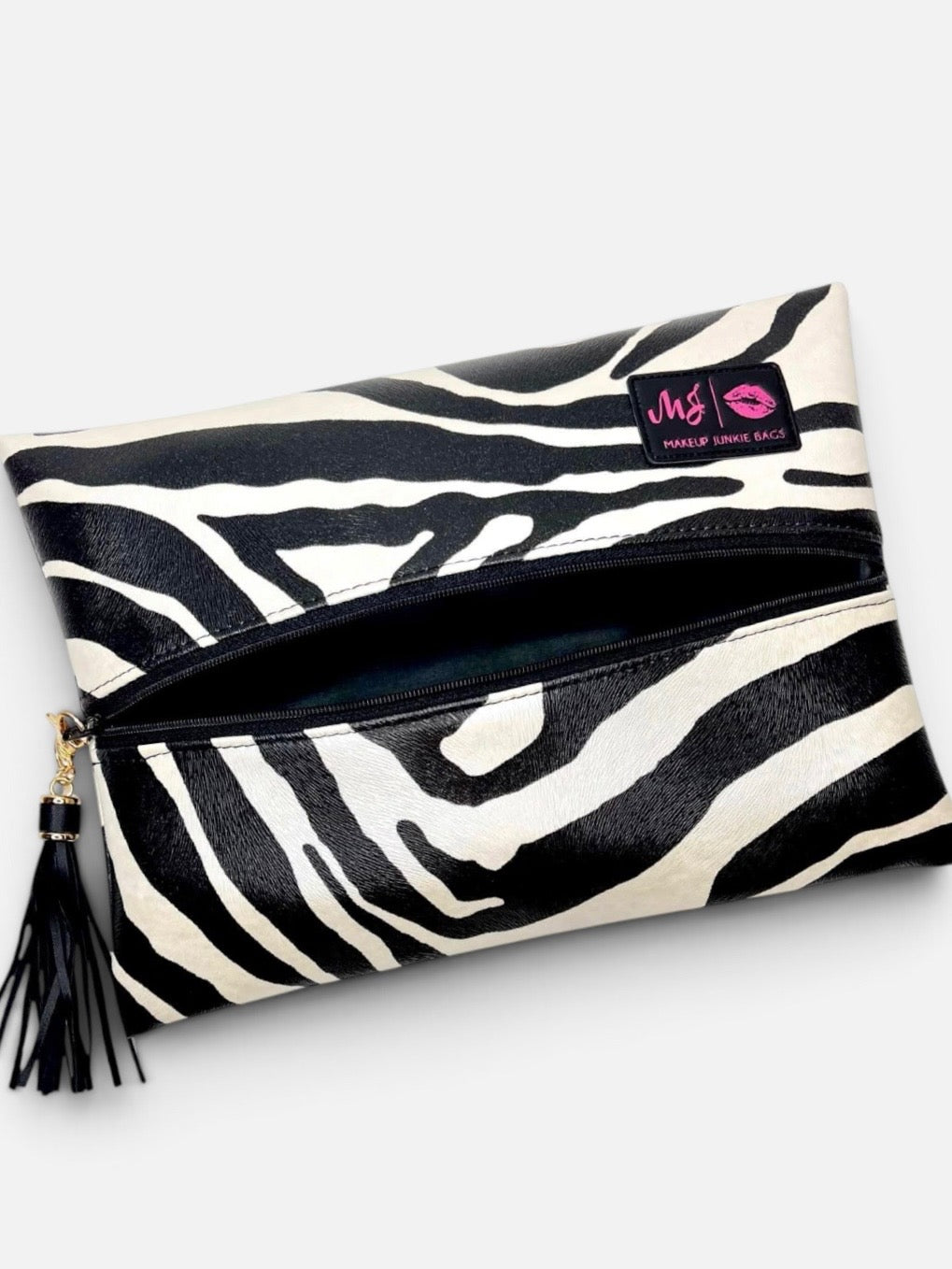 Wild Side Zebra by Makeup Junkie Bags (Ships in 4-5 Weeks)