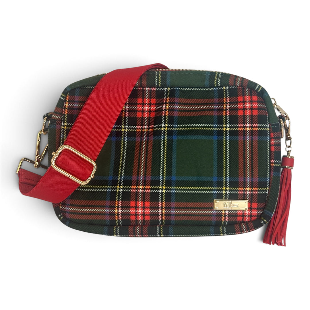 Nice List Green Plaid - Stocking by Makeup Junkie (Ready to Ship)