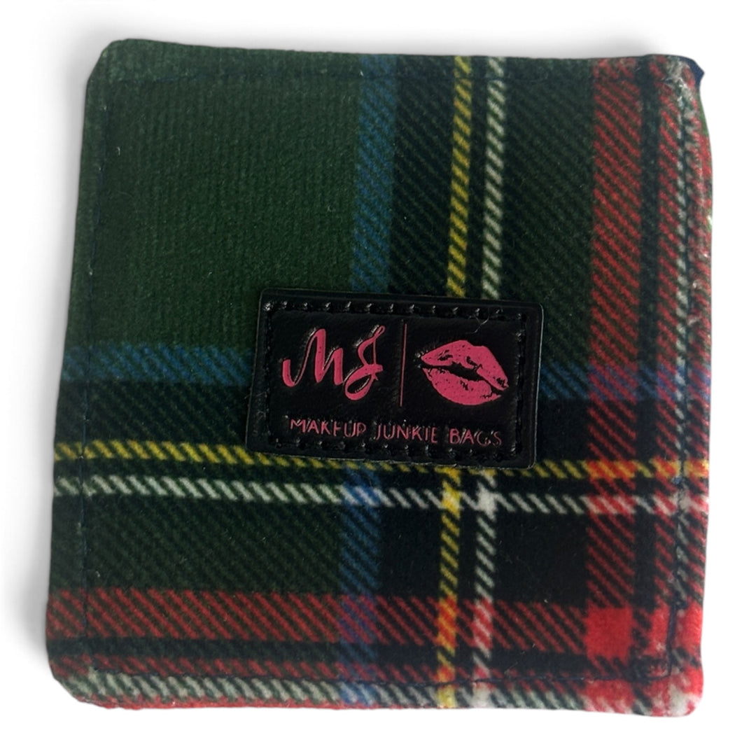 Nice List Green Plaid - Stocking by Makeup Junkie (Ready to Ship)