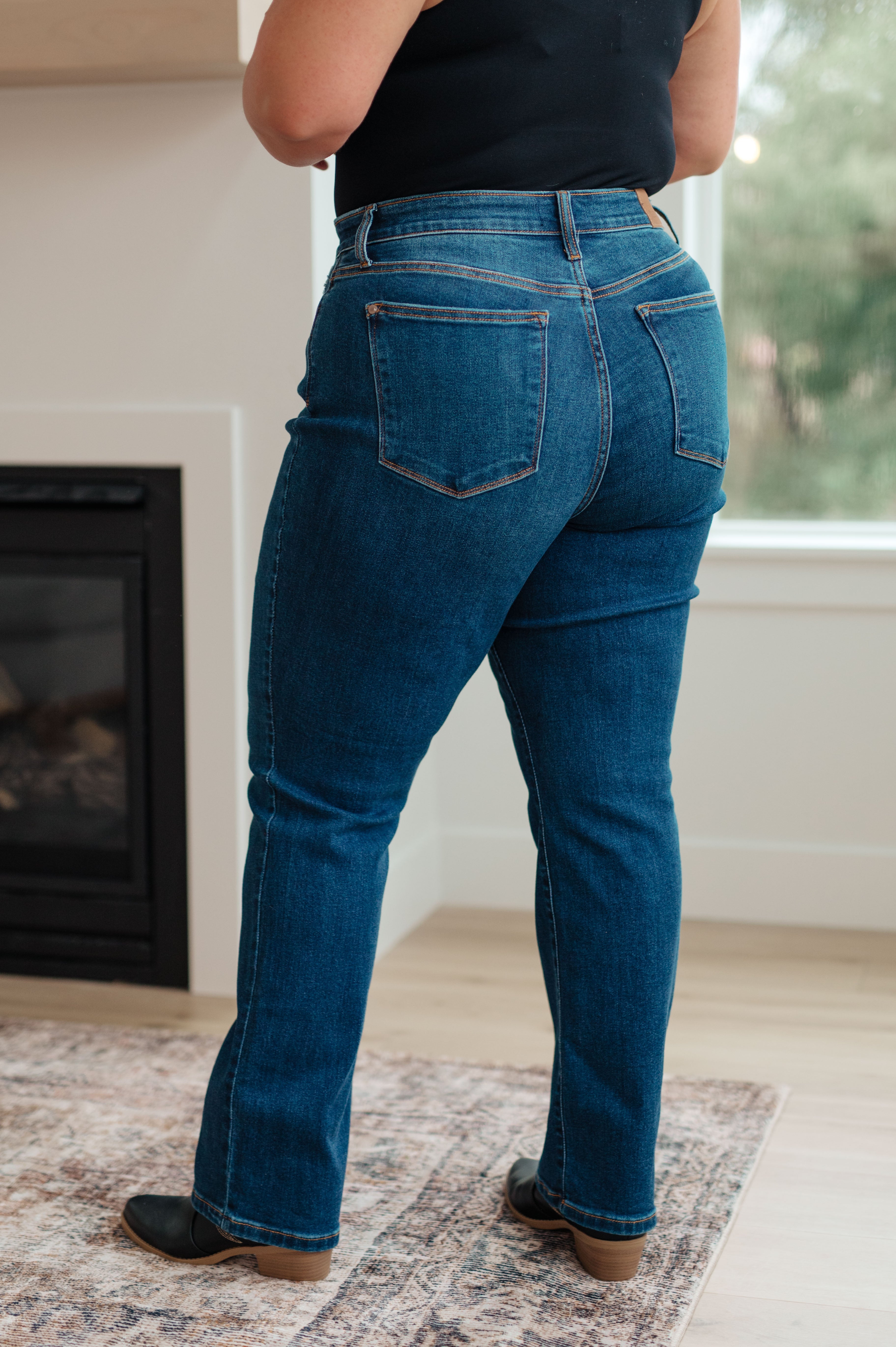 Pippa High Rise Button Fly Straight Jeans by Judy Blue