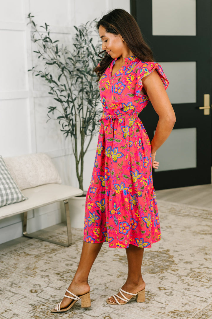 Polished and Pretty Waist Tie Tea Dress - 6/30