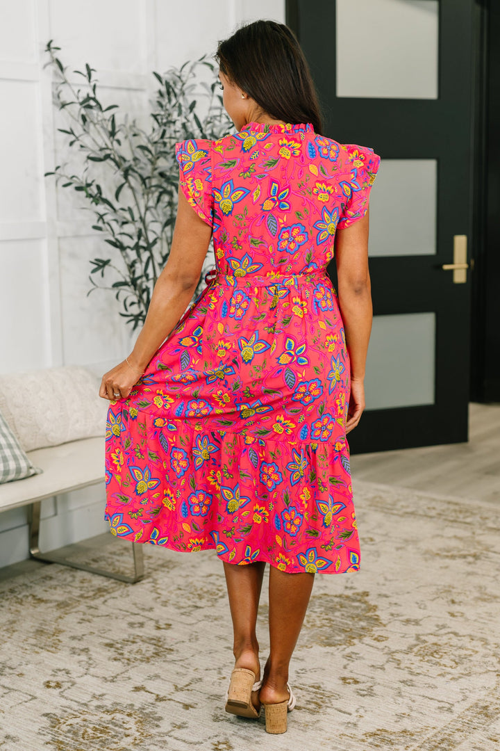 Polished and Pretty Waist Tie Tea Dress - 6/30