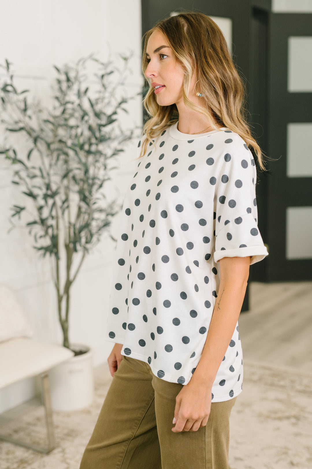 Pretty in Polka Oversized Drop Shoulder Tee - 7/7
