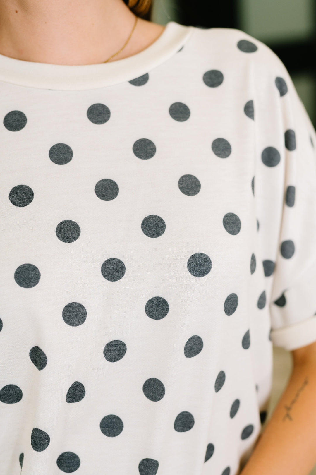Pretty in Polka Oversized Drop Shoulder Tee - 7/7