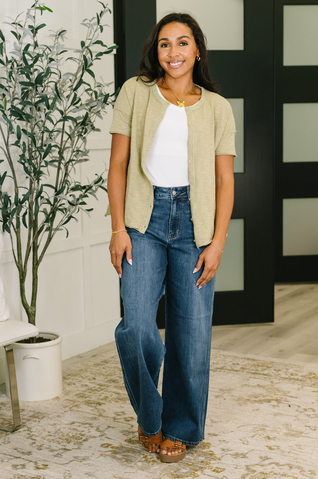 Pushing Through Button Down Top - 7/9