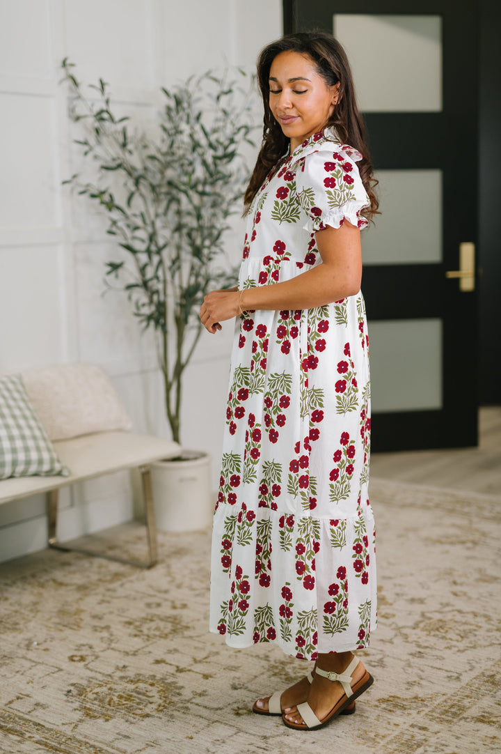 Quiet Life Notch Neck Tiered Dress in White - 5/5