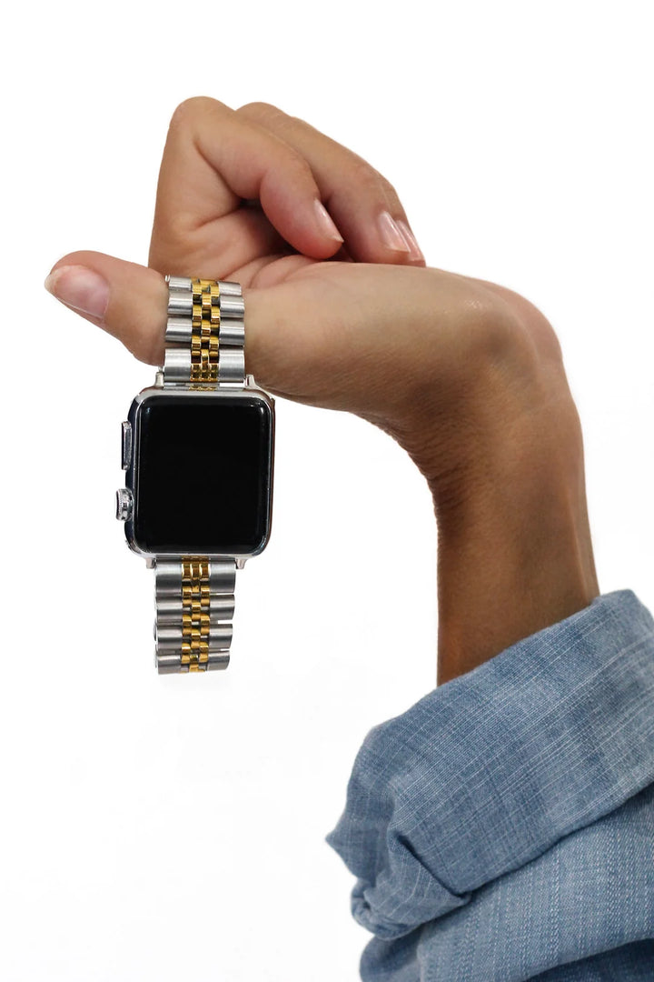 Quinn Apple Watch Band - Gold/Silver By Erimish (Ships in 2-3 Weeks)