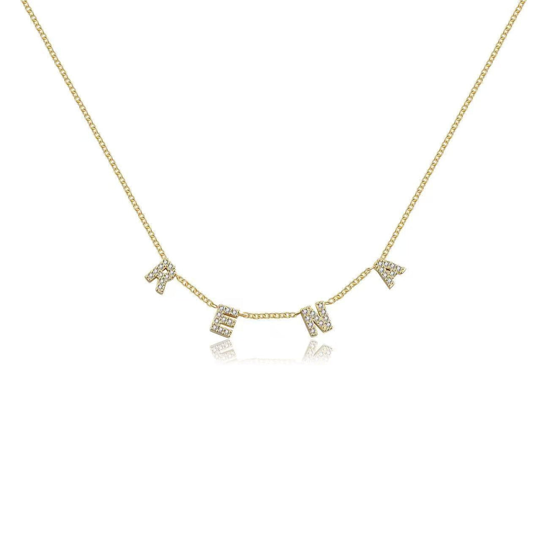 Custom Mini Dover Name Necklace - Water Resistant by the Sis Kiss (Ships in 4 Weeks)