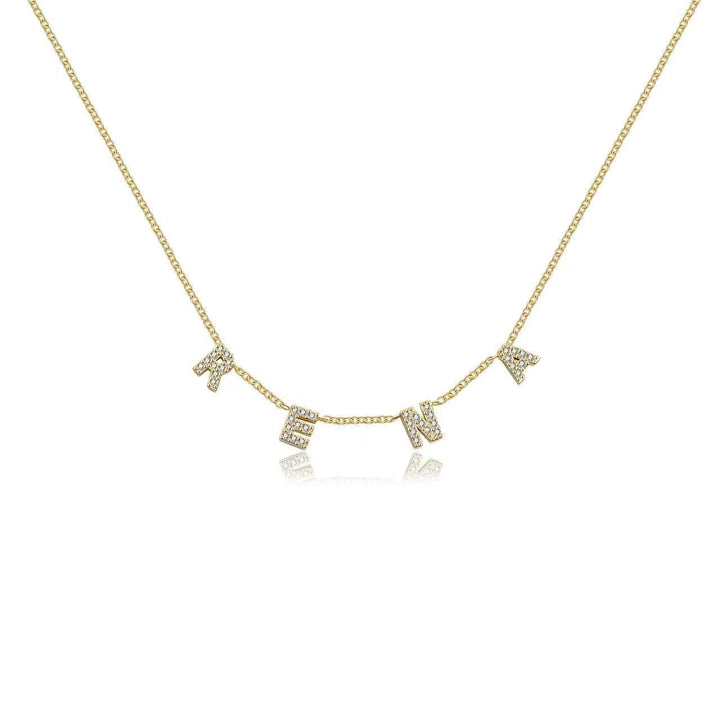 Custom Mini Dover Name Necklace - Water Resistant by the Sis Kiss (Ships in 4 Weeks)